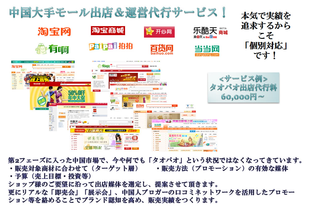 中国EC出店代行サービス